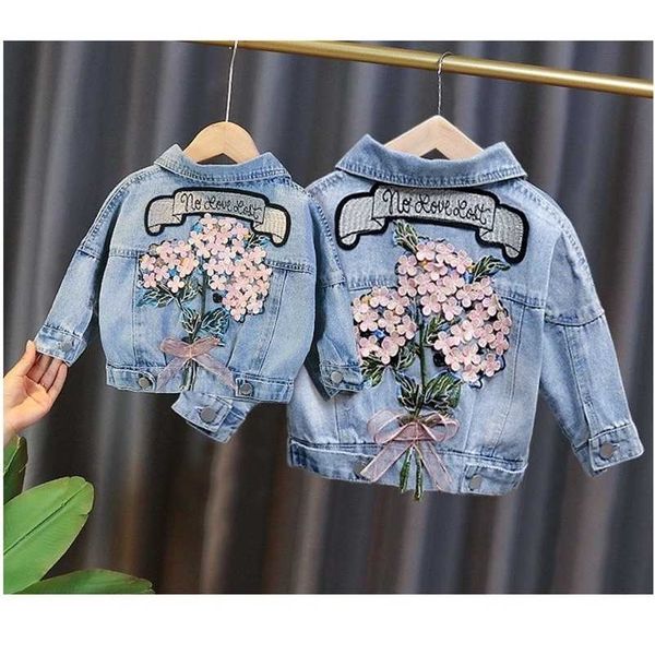 spring autumn kids denim jackets for girls baby flower embroidery coats fashion children outwear ripped jeans 1-5y 211204, Blue;gray
spring autumn kids denim jackets for girls baby flower embroidery coats fashion children outwear ripped jeans 1-5y 211204, Blue;gray