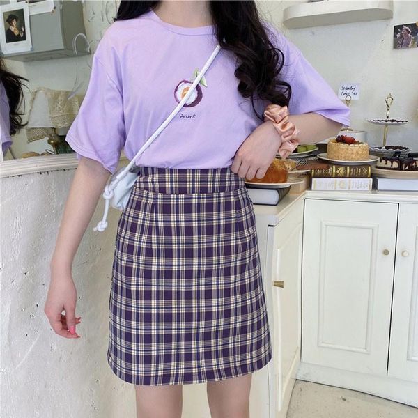 skirts sweet plaid above knee skirt summer girl high waist was thin and versatile print for women, Black
skirts sweet plaid above knee skirt summer girl high waist was thin and versatile print for women, Black