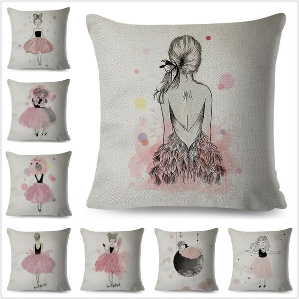 cushion/decorative pillow nordic style pink ballet girl cushion cover decorative cartoon simple queen case for sofa children room pillowcase
cushion/decorative pillow nordic style pink ballet girl cushion cover decorative cartoon simple queen case for sofa children room pillowcase