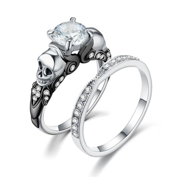 wedding rings skull ring black women's cz punk style party jewelry, Slivery;golden
wedding rings skull ring black women's cz punk style party jewelry, Slivery;golden