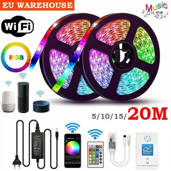 strings 20m wifi led light 2835 dc12v flexible with tape controller adapter cable used alexa google assistant for room decoration
strings 20m wifi led light 2835 dc12v flexible with tape controller adapter cable used alexa google assistant for room decoration