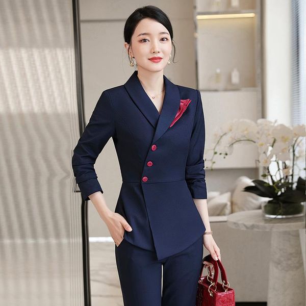 women's two piece pants large size autumn and winter professional suit temperament overalls 2021 slim single-breasted ladies blazer cas, White
women's two piece pants large size autumn and winter professional suit temperament overalls 2021 slim single-breasted ladies blazer cas, White