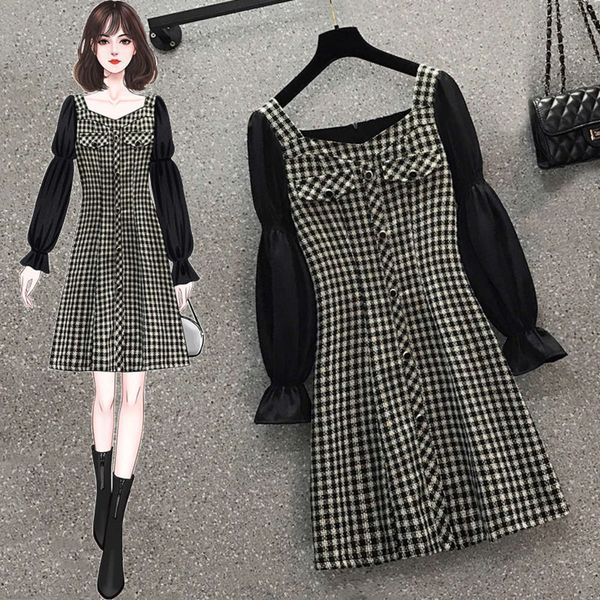 casual dresses dress big size women's fat sister french hepburn show thin age reduction a-line in spring 8eor, Black;gray
casual dresses dress big size women's fat sister french hepburn show thin age reduction a-line in spring 8eor, Black;gray