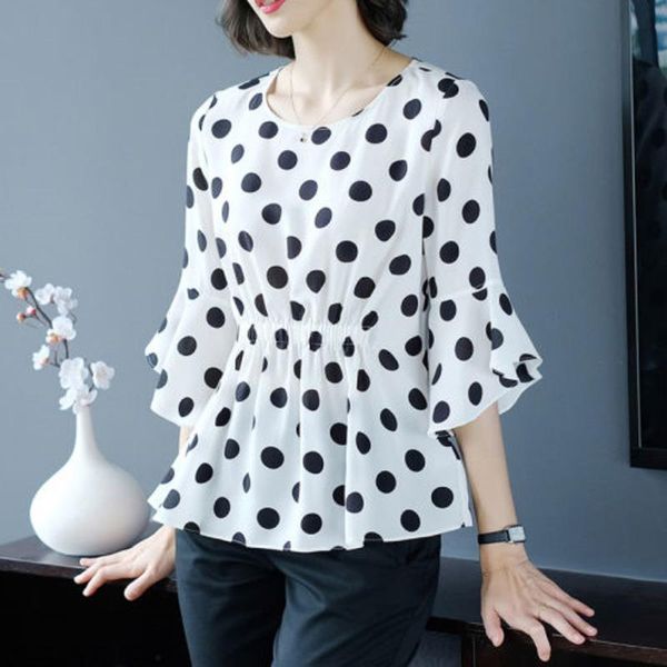 women's blouses & shirts women polka dots fashion vintage elegant office lady print slim sweet loose chiffon waist corset shirt chic to, White
women's blouses & shirts women polka dots fashion vintage elegant office lady print slim sweet loose chiffon waist corset shirt chic to, White