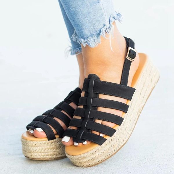 dress shoes litthing 2021 women's versatile sandals summer breathable fashion casual buckle strap roman platform travel, Black
dress shoes litthing 2021 women's versatile sandals summer breathable fashion casual buckle strap roman platform travel, Black
