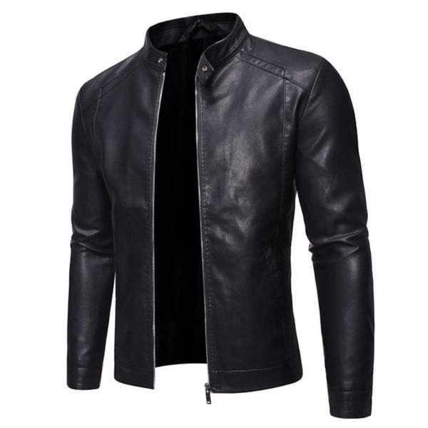 men's jackets men jacket 2021 zipper closure stand collar faux leather windproof fit motorcycle outwear, Black;brown
men's jackets men jacket 2021 zipper closure stand collar faux leather windproof fit motorcycle outwear, Black;brown