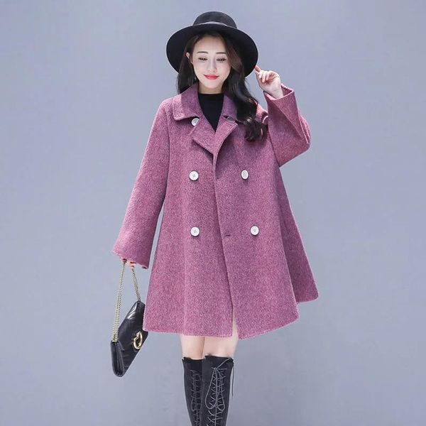 women's wool & blends 2021 autumn and winter woolen coat fashion large size temperament medium long loose cloak women, Black
women's wool & blends 2021 autumn and winter woolen coat fashion large size temperament medium long loose cloak women, Black