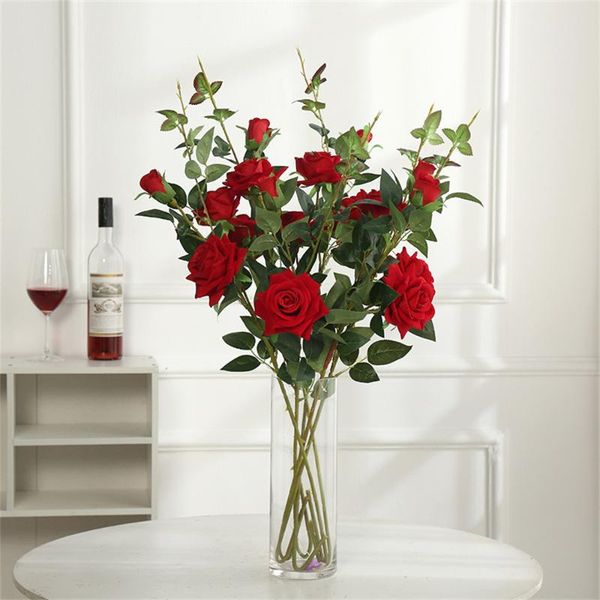 decorative flowers & wreaths 1 stem 3 heads rose artificial home decor silk fake plants wedding valentine's day decoration
decorative flowers & wreaths 1 stem 3 heads rose artificial home decor silk fake plants wedding valentine's day decoration