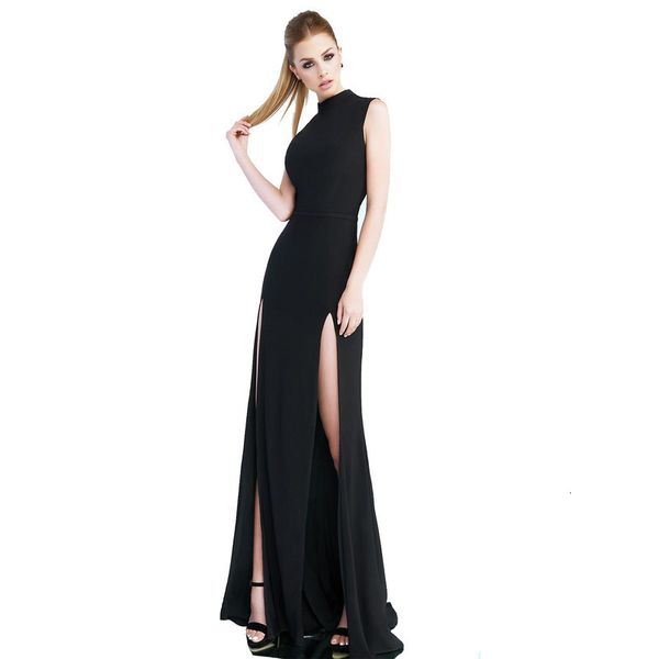 evening casual dresses wind sleeveless standing collar long summer women's dress, Black;gray
evening casual dresses wind sleeveless standing collar long summer women's dress, Black;gray