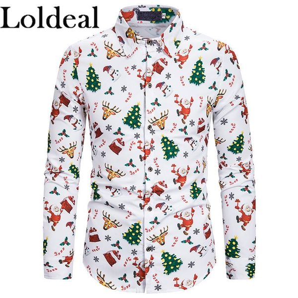 loldeal long sleeve shirt men's funny cartoon santa print casual slim fit shirts, White;black
loldeal long sleeve shirt men's funny cartoon santa print casual slim fit shirts, White;black