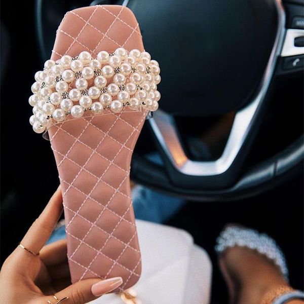 slippers woman pearl 2021 trend fashion summer square toe slides women's casual beach shoes ladies comfortable flats female plus, Black
slippers woman pearl 2021 trend fashion summer square toe slides women's casual beach shoes ladies comfortable flats female plus, Black