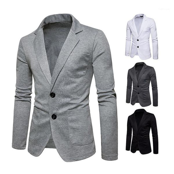 men's jackets fashion casual two-button small suit jacket black white gray clothing, Black;brown
men's jackets fashion casual two-button small suit jacket black white gray clothing, Black;brown