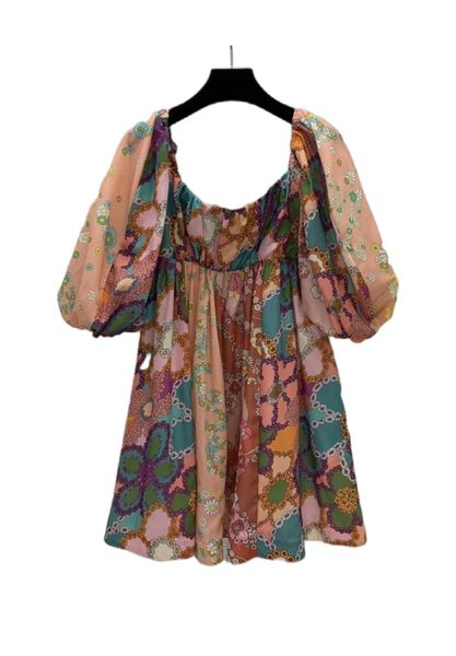 brand same style dress 2022 spring summer square neck lantern sleeve print fashion milan runway designer dresses women's 1209-10, Black;pink
brand same style dress 2022 spring summer square neck lantern sleeve print fashion milan runway designer dresses women's 1209-10, Black;pink