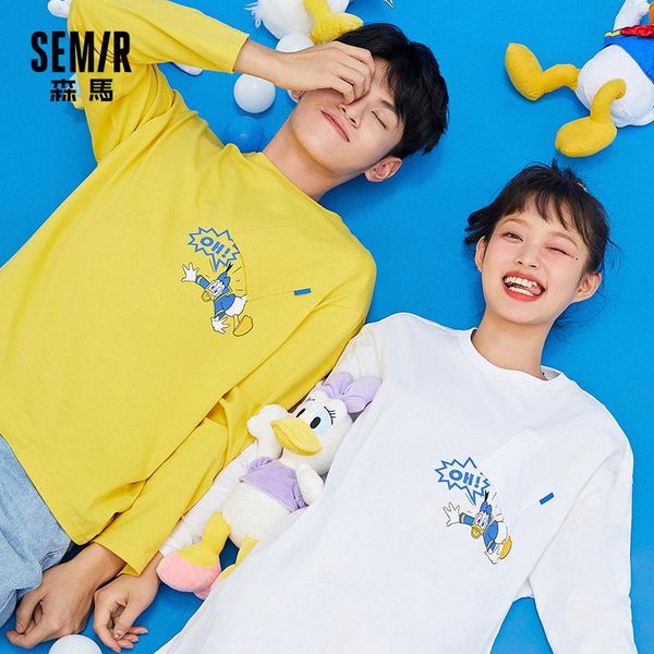 women's t-shirt semir long sleeve men autumn couple clothes cotton loose brand trend tshirt for man, White
women's t-shirt semir long sleeve men autumn couple clothes cotton loose brand trend tshirt for man, White