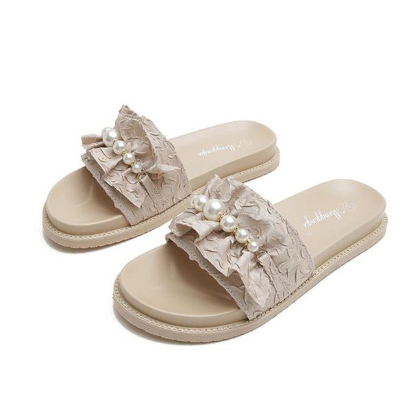slippers women's shoes 2021 summer outer wear wild big size beach drag thick bottom pearl tide, Black
slippers women's shoes 2021 summer outer wear wild big size beach drag thick bottom pearl tide, Black