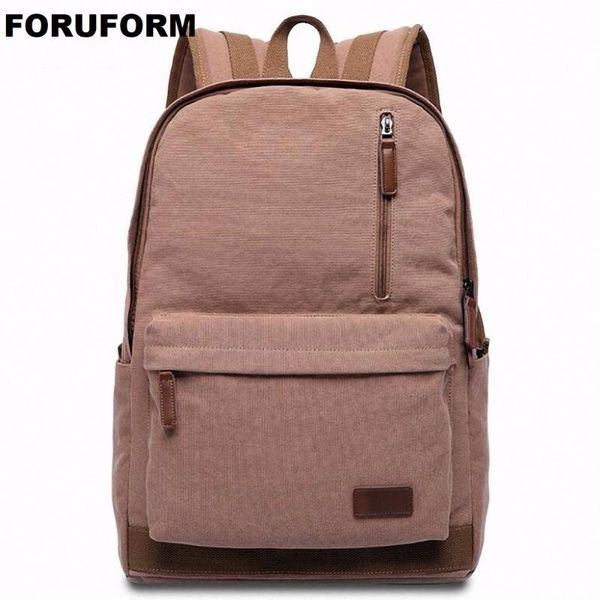 backpack canvas college student school bags 14 inch lapand 1-3 days trip li-1938