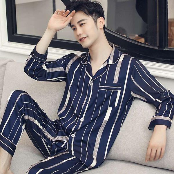 men's sleepwear men autumn pajama sets man plus size silk pajamas long sleeve pants satin sleep wear pijamas pyjama mujer suits, Black;brown
men's sleepwear men autumn pajama sets man plus size silk pajamas long sleeve pants satin sleep wear pijamas pyjama mujer suits, Black;brown