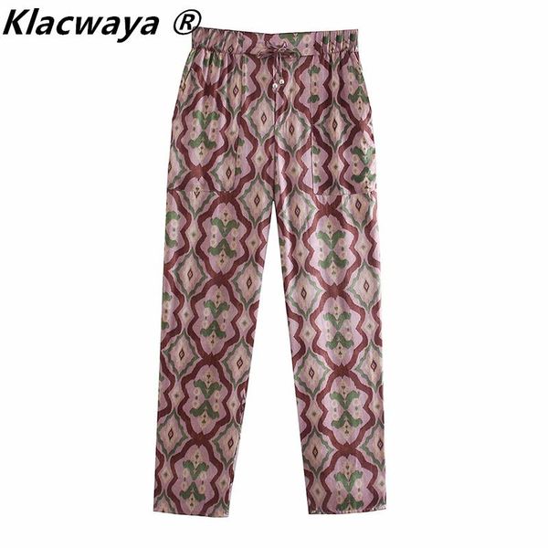 women's pants & capris klacwaya women 2021 vintage geometric print pleats haren female chic elastic waist lace up summer calf length tr, Black;white
women's pants & capris klacwaya women 2021 vintage geometric print pleats haren female chic elastic waist lace up summer calf length tr, Black;white