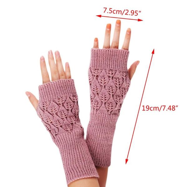 five fingers gloves 50le women autumn crochet hollow out leaves half finger solid color acrylic knitted stretchy warm fingerless mittens t, Blue;gray
five fingers gloves 50le women autumn crochet hollow out leaves half finger solid color acrylic knitted stretchy warm fingerless mittens t, Blue;gray