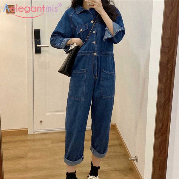 aelegantmis casual denim rompers long sleeve jeans jumpsuit women high waist loose straight overalls female trousers streetwear 210607, Black;white
aelegantmis casual denim rompers long sleeve jeans jumpsuit women high waist loose straight overalls female trousers streetwear 210607, Black;white