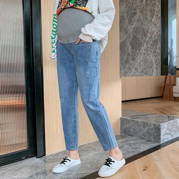 maternity bottoms 6022# autumn denim jeans high waist belly straight harem pants clothes for pregnant women spring pregnancy trousers, White
maternity bottoms 6022# autumn denim jeans high waist belly straight harem pants clothes for pregnant women spring pregnancy trousers, White
