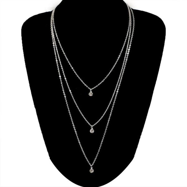 pendant necklaces simple trendy exquisite zircon tassel multilayer chain necklace women fashion long statement jewelry, Silver
pendant necklaces simple trendy exquisite zircon tassel multilayer chain necklace women fashion long statement jewelry, Silver
