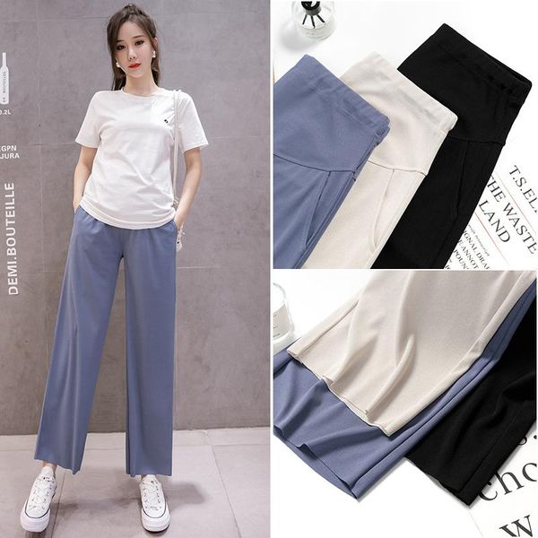 maternity bottoms 6050# pants summer wide-legged straight support abdomen elastic waist belly trousers, White
maternity bottoms 6050# pants summer wide-legged straight support abdomen elastic waist belly trousers, White