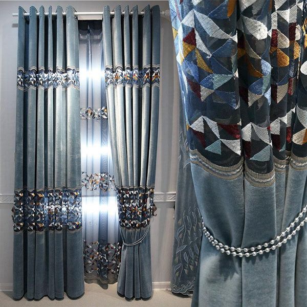 curtain & drapes simple blue embroidered triangle design curtains for living room velvet blackout windows drape panel bedroom tulle fabric
curtain & drapes simple blue embroidered triangle design curtains for living room velvet blackout windows drape panel bedroom tulle fabric