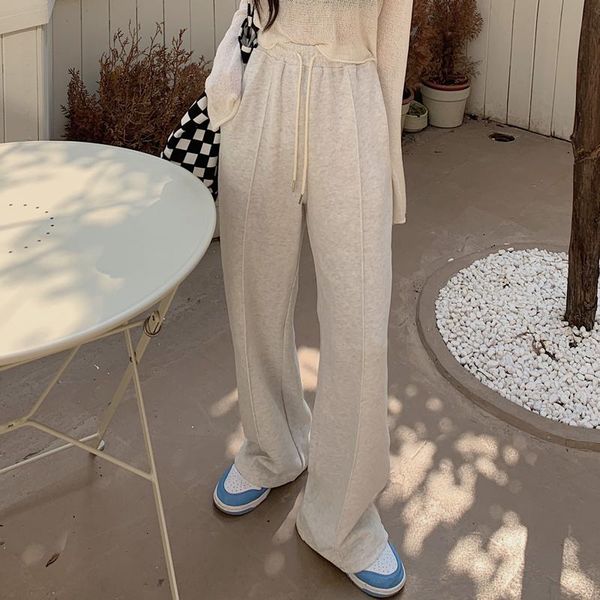 women's pants & capris female casual drawstring elastic waist wide leg 2021 autumn loose women sweat pant trousers ladies pantalon, Black;white
women's pants & capris female casual drawstring elastic waist wide leg 2021 autumn loose women sweat pant trousers ladies pantalon, Black;white