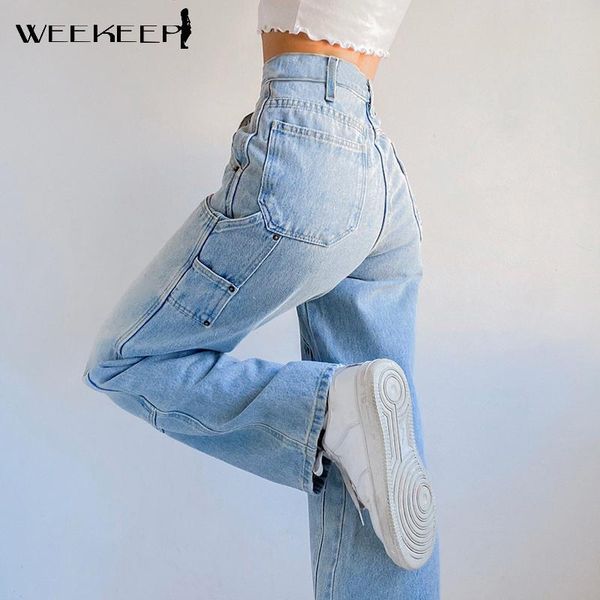 women's jeans weekeep streetwear women baggy cargo pants high waist patchwork retro denim trousers summer casual korean fashion y2k blu, Blue
women's jeans weekeep streetwear women baggy cargo pants high waist patchwork retro denim trousers summer casual korean fashion y2k blu, Blue