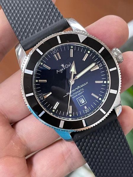 wristwatches luxury black blue rubber superocean mens watches 46mm sapphire ceramic bezel automatic mechanical stainless steel date watch, Slivery;brown
wristwatches luxury black blue rubber superocean mens watches 46mm sapphire ceramic bezel automatic mechanical stainless steel date watch, Slivery;brown