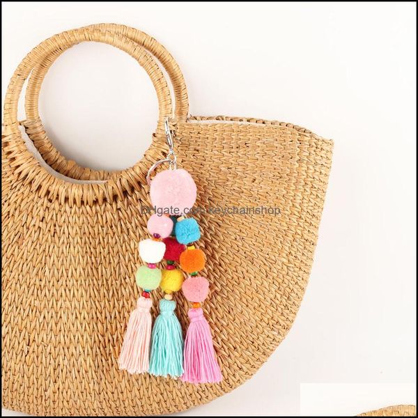 keychains fashion accessories bohemian pompom charm handmade bag key ring pendant women tassels keychain mticolor for summer souvenir gift d, Silver
keychains fashion accessories bohemian pompom charm handmade bag key ring pendant women tassels keychain mticolor for summer souvenir gift d, Silver