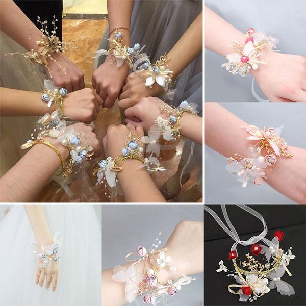 link, chain 1pc ribbon bow hand flowers bride bridesmaids wrist decor girls bracelet wedding supply accessories, Black
link, chain 1pc ribbon bow hand flowers bride bridesmaids wrist decor girls bracelet wedding supply accessories, Black