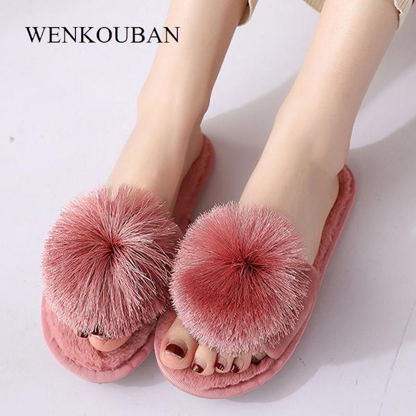 women slippers winter fur indoor female warm plush shoes ladies soft home zapatos mujer 2021, Black
women slippers winter fur indoor female warm plush shoes ladies soft home zapatos mujer 2021, Black