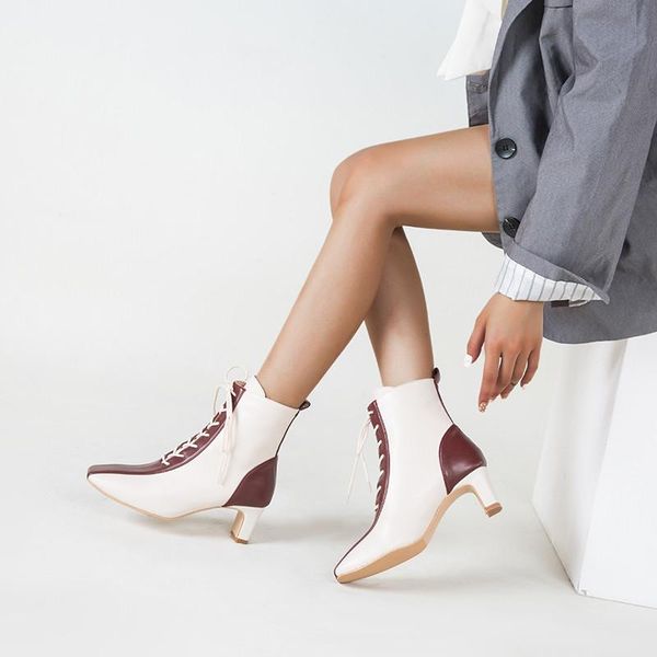 corporis 2021 women high heels shoes square toe lace up ankle boots mixed colors size 35-40 dress, Black
corporis 2021 women high heels shoes square toe lace up ankle boots mixed colors size 35-40 dress, Black