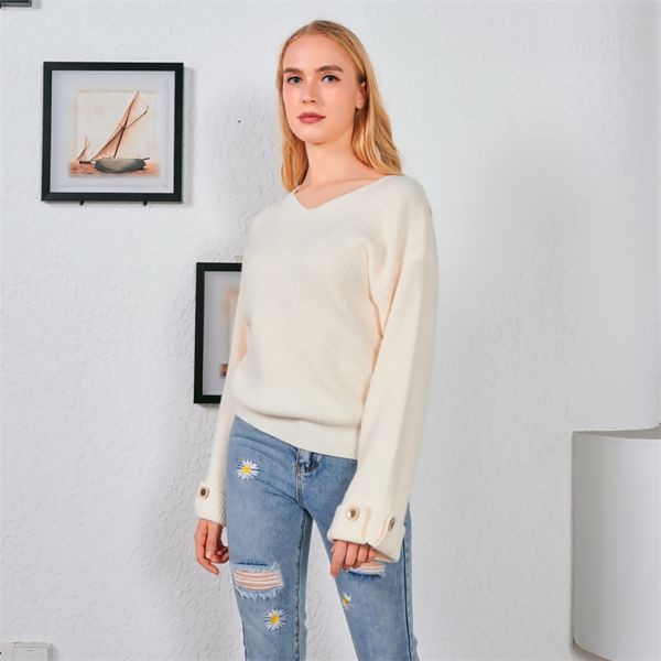 ltph autumn winter arrival lazy style woman sweaters loose v-neck knitted simple office lady bottoming pullover sweater 210423, White
ltph autumn winter arrival lazy style woman sweaters loose v-neck knitted simple office lady bottoming pullover sweater 210423, White
