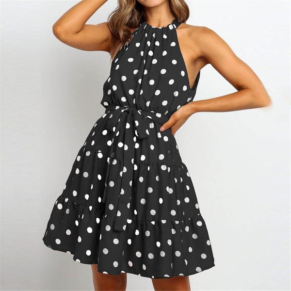 casual dresses 40# dot print summer dress women sleeveless halter neck mini a line for 2021 vintage open back vestidos, Black;gray
casual dresses 40# dot print summer dress women sleeveless halter neck mini a line for 2021 vintage open back vestidos, Black;gray