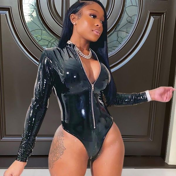 pu leather skinny womens jumpsuit bodysuit zipper front full sleeve clubwear party night romper overalls, Black;white
pu leather skinny womens jumpsuit bodysuit zipper front full sleeve clubwear party night romper overalls, Black;white