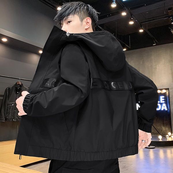 men's jackets large size m-4xl hooded jacket 2021 autumn solid youth slim fit casual coats streetwear spring windbreaker clothing, Black;brown
men's jackets large size m-4xl hooded jacket 2021 autumn solid youth slim fit casual coats streetwear spring windbreaker clothing, Black;brown
