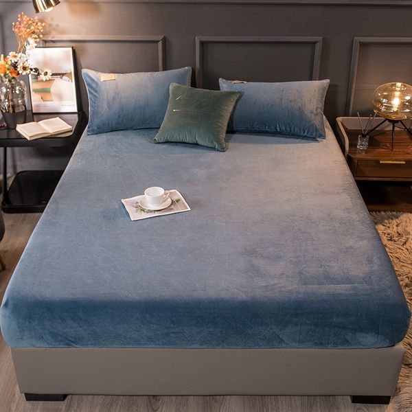 bedding sets elastic fitted sheet crystal velvet bed linen home winter warm soft double mattress cover 150x200 180x200 solid bedspread
bedding sets elastic fitted sheet crystal velvet bed linen home winter warm soft double mattress cover 150x200 180x200 solid bedspread