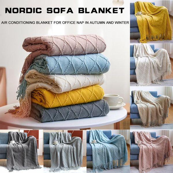 blankets autumn and winter nordic style sofa blanket, nap, air conditioning bed end small blanket.
blankets autumn and winter nordic style sofa blanket, nap, air conditioning bed end small blanket.