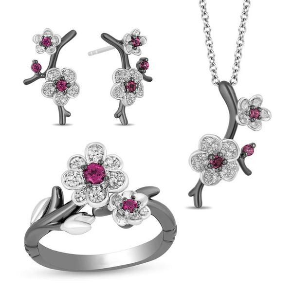 earrings & necklace exquisite black gold magnolia flower crystal ring bridal wedding jewelry set lover's gifts cocktail, Silver
earrings & necklace exquisite black gold magnolia flower crystal ring bridal wedding jewelry set lover's gifts cocktail, Silver