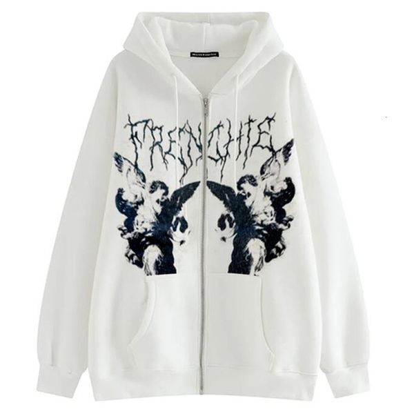 women hoodie winter hip hop streetwear zip up hoodies jacket angel dark print coat goth harajuku y2k clothes punk outwear, Black
women hoodie winter hip hop streetwear zip up hoodies jacket angel dark print coat goth harajuku y2k clothes punk outwear, Black