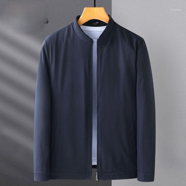 men's jackets 2021 spring autumn fashion solid color casual male middle-aged thin coats men stand collar zipper overcoats o44, Black;brown
men's jackets 2021 spring autumn fashion solid color casual male middle-aged thin coats men stand collar zipper overcoats o44, Black;brown