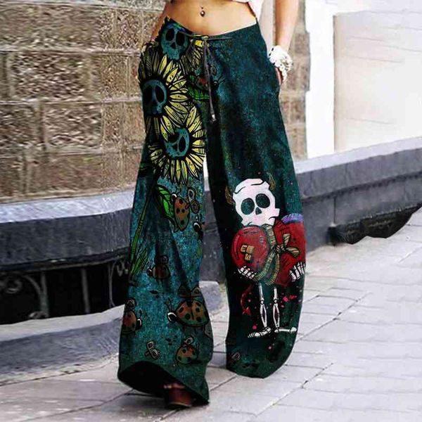 casual loose wide leg pants straight pants womens vintage halloween skull printing overalls trousers plus size, Black;white
casual loose wide leg pants straight pants womens vintage halloween skull printing overalls trousers plus size, Black;white