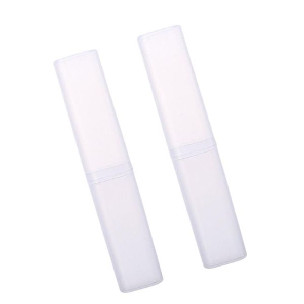 2pcs travel toothbrush storage rack container portable holder (transparent) bath accessory set
2pcs travel toothbrush storage rack container portable holder (transparent) bath accessory set