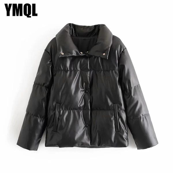 women's down & parkas ymql 2021 autumn winter women imitation leather jacket coat vintage black warm long sleeve cotton outerwear femal
women's down & parkas ymql 2021 autumn winter women imitation leather jacket coat vintage black warm long sleeve cotton outerwear femal