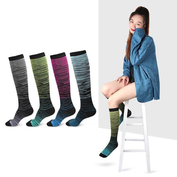 women sports compression socks stockings for running cycling hiking men leg support stretch, Black
women sports compression socks stockings for running cycling hiking men leg support stretch, Black