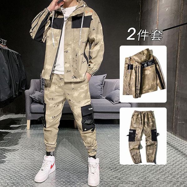 men's tracksuits casual suit men 's 2021 spring and autumn korean style youth hooded collar long-sleeved + trousers, Gray
men's tracksuits casual suit men 's 2021 spring and autumn korean style youth hooded collar long-sleeved + trousers, Gray