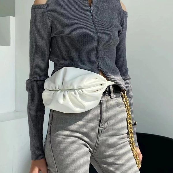 waist bag women pu leather with big metal adjustable chains decoration cloud chest fashion design 2021 spring bags
waist bag women pu leather with big metal adjustable chains decoration cloud chest fashion design 2021 spring bags